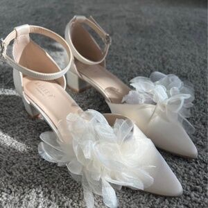 Kailee P Satin Ivory Floral Heel